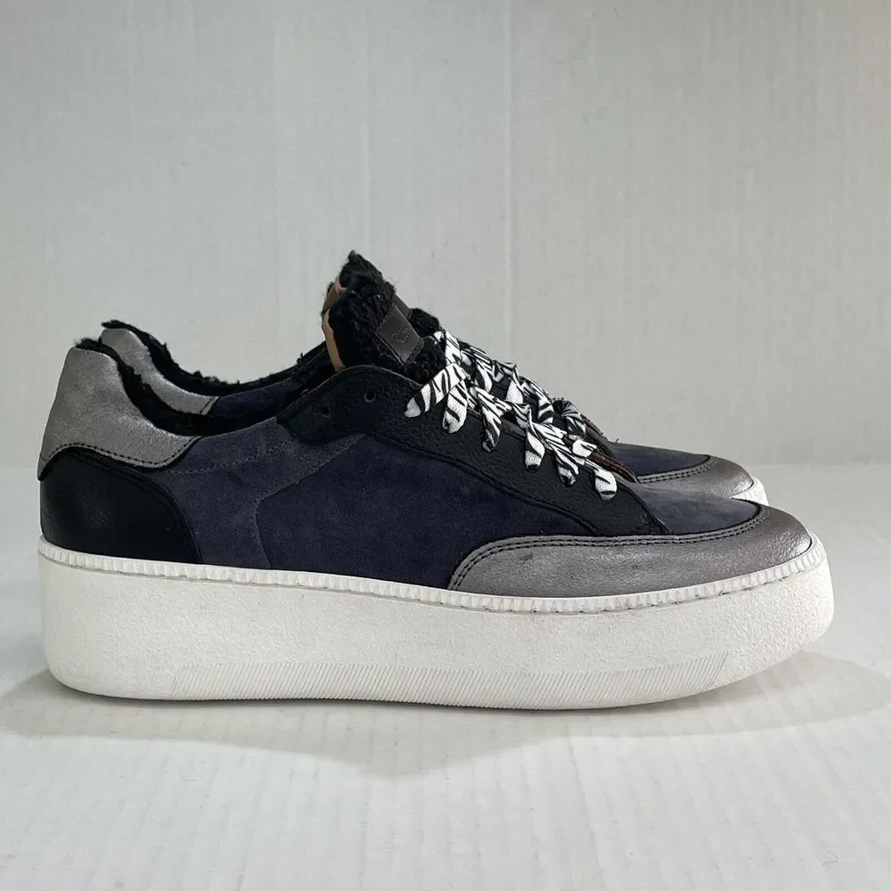 RUSSELL & BROMLEY PARK LACE Lace Up Platform Sneakers Shearling Trim EU 42 US 11 - Picture 6 of 14